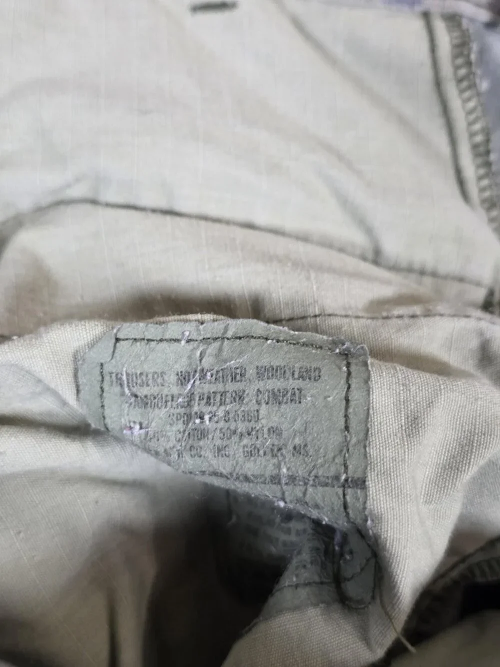 US Military BDU Pants Mens Medium Regular Woodland Camo Cargo Drawstring Ripstop